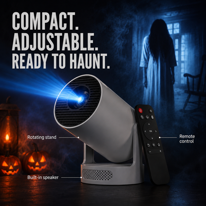 👻 Halloween Window Projector with Scary Videos & Screen