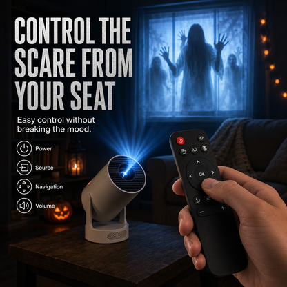 👻 Halloween Window Projector with Scary Videos & Screen